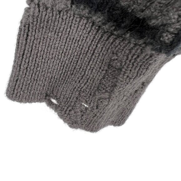Marc Jacobs The Monogram Distressed Oversized Sweater Gray Black Size XL - Picture 10 of 16